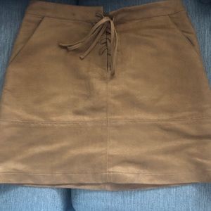 Suede skirt